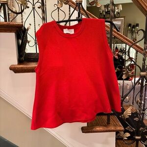 Compania Fantastica Beautiful Red Top. Worn 1x. Viscosa & cotton. Size S EUC